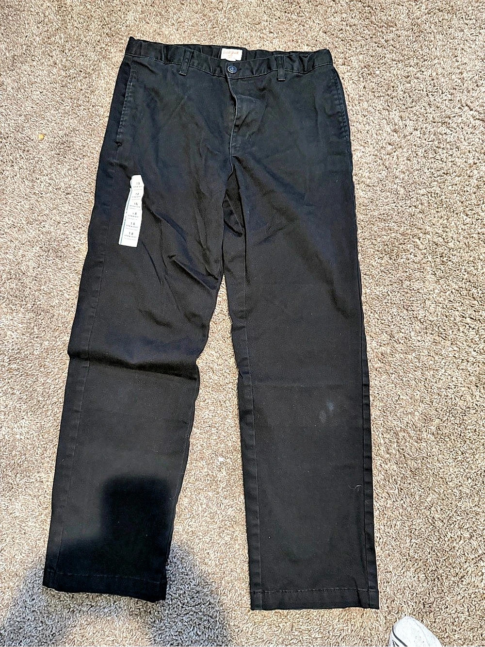 Cat & Jack Boys' Straight Fit Woven Pants Boys Size 18 Black